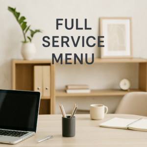 Full Service Menu – Admin & Creative Support